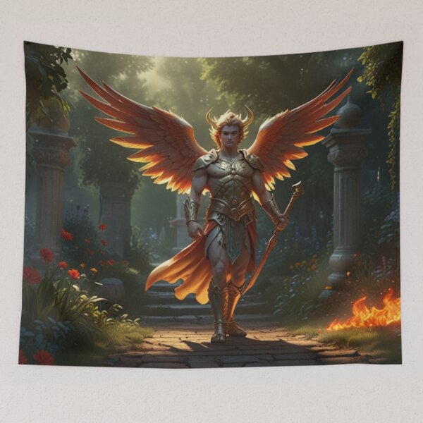 Item preview, Male cherubim with a flaming sword guard the entrance to Adam and Eve Garden designed and sold by Itzjustlife.
