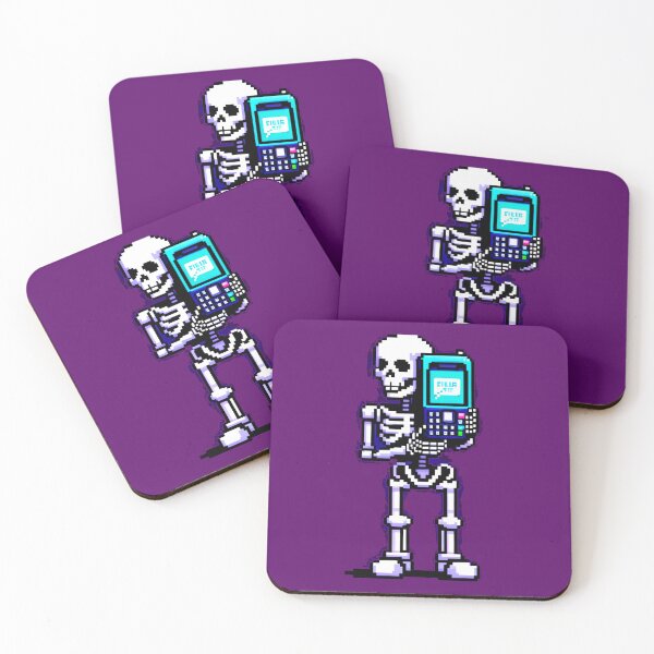 Item preview, 90s Tech Skeleton: Pixel Art Flip Phone designed and sold by Ronny-Owiso.