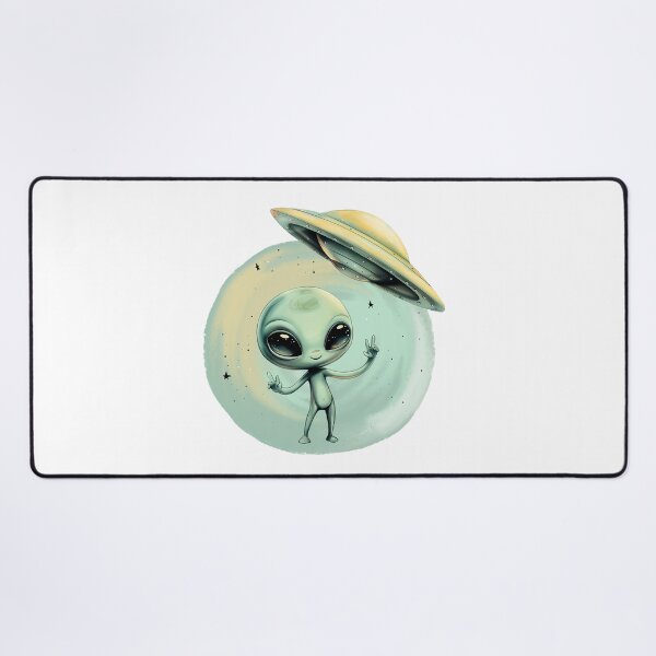 Item preview, Cute Alien with a Flying UFO designed and sold by wotsthis.