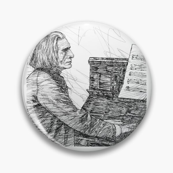 Item preview, FRANZ LISZT - ink portrait .1 designed and sold by lautir.