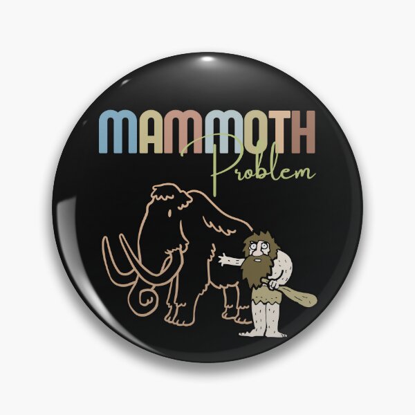 Item preview, Funny Caveman Mammoth Problem Vintage Prehistoric designed and sold by MTJ-Mushrooms.