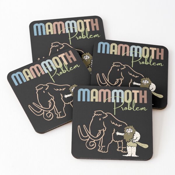 Item preview, Funny Caveman Mammoth Problem Vintage Prehistoric designed and sold by MTJ-Mushrooms.