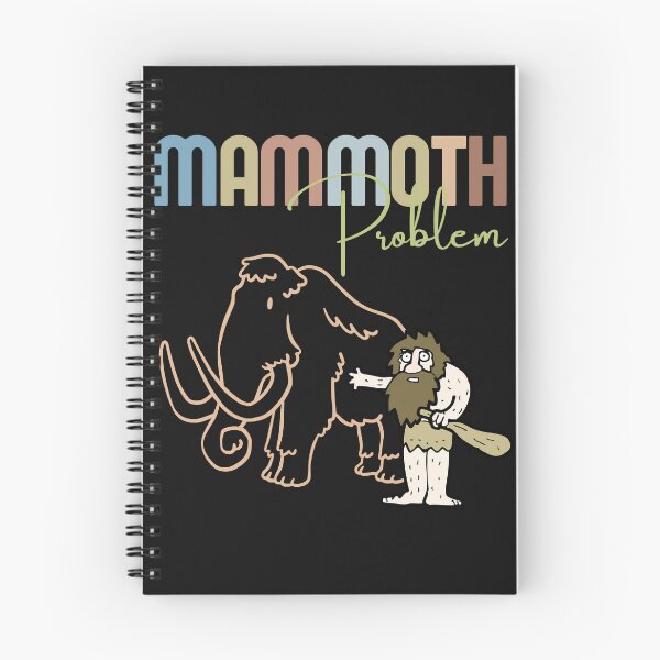 Item preview, Funny Caveman Mammoth Problem Vintage Prehistoric designed and sold by MTJ-Mushrooms.