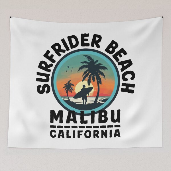 Item preview, Surfrider Beach - Malibu California (with Black Lettering) designed and sold by VelvetRoom.