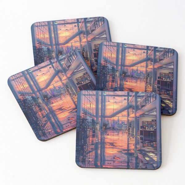 Item preview, Stunning Sunset Reflection in Modern Office designed and sold by boldendarrions.
