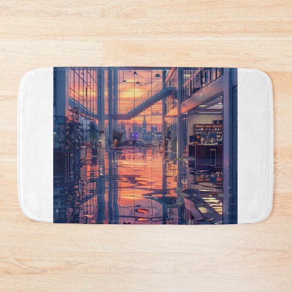Item preview, Stunning Sunset Reflection in Modern Office designed and sold by boldendarrions.