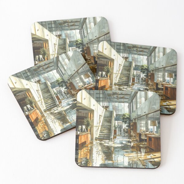 Item preview, Bright and Elegant Office with Sunlight Reflection designed and sold by boldendarrions.