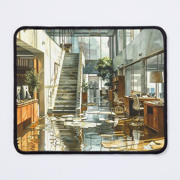 Item preview, Bright and Elegant Office with Sunlight Reflection designed and sold by boldendarrions.