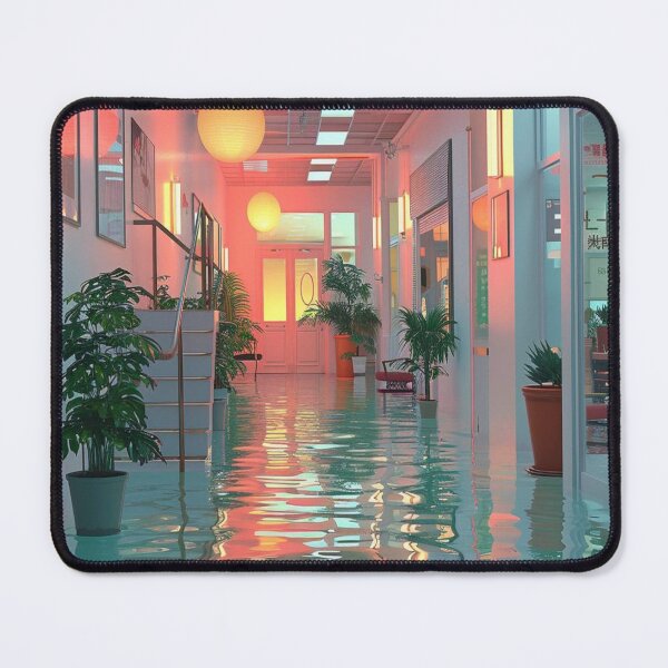 Item preview, Vibrant Office Corridor with Water Reflection designed and sold by boldendarrions.