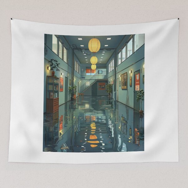 Item preview, Serene and Modern Office with Water Reflection designed and sold by boldendarrions.