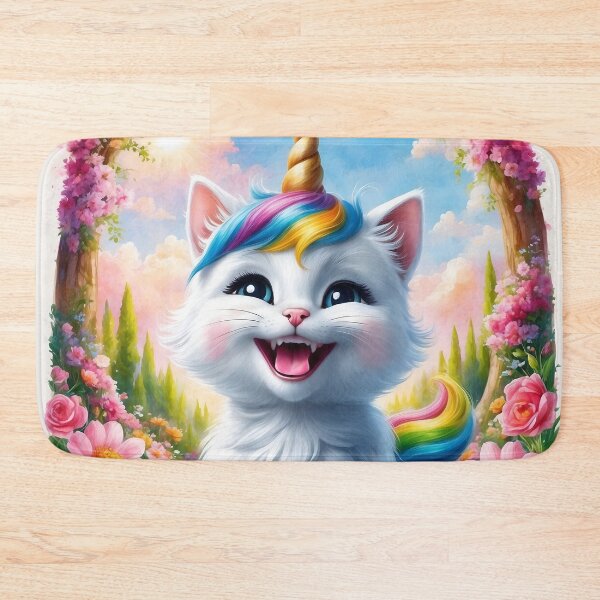 Item preview,  Cat-Unicorn with Colorful Flowers designed and sold by Neranchara.