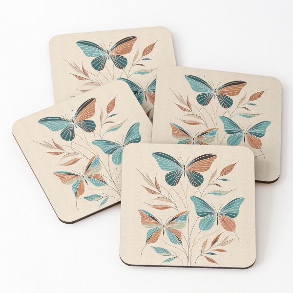 Item preview, Butterflies on Flowers | Minimalist Art | Nature Illustration designed and sold by GOATMATCH.