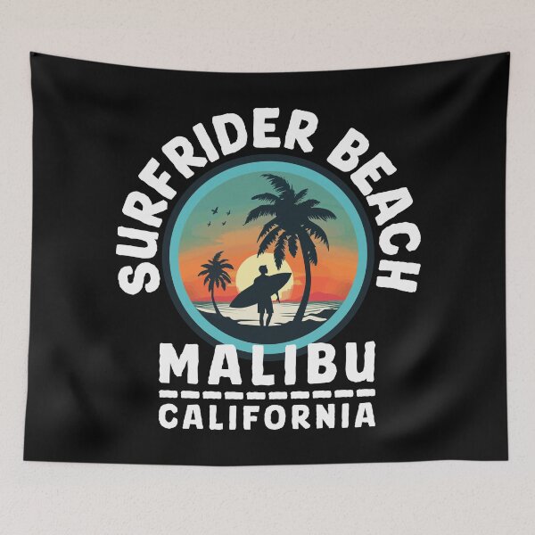 Item preview, Surfrider Beach - Malibu California (with White Lettering) designed and sold by VelvetRoom.