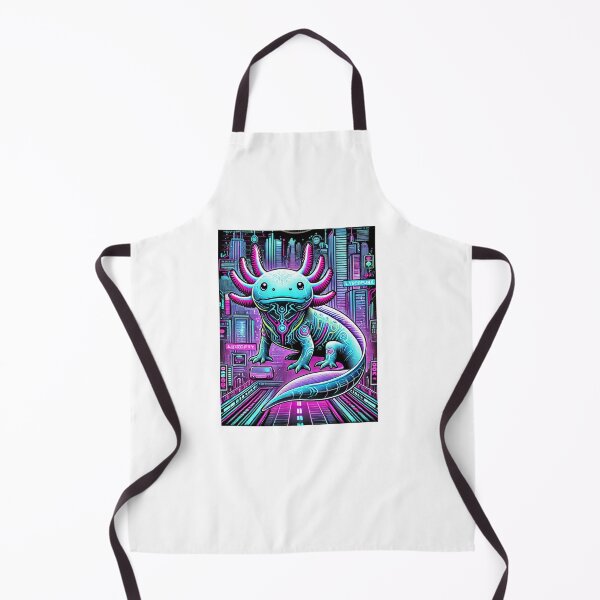 Item preview, Futuristic Neon Axolotl Cyberpunk designed and sold by RetroPop23.