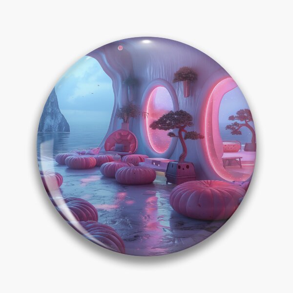 Item preview, Futuristic Watermelon Lounge designed and sold by aiperfectworld.