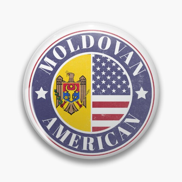 Item preview, Proud Moldovan-American Badge - Moldova Flag designed and sold by chrisrivait.