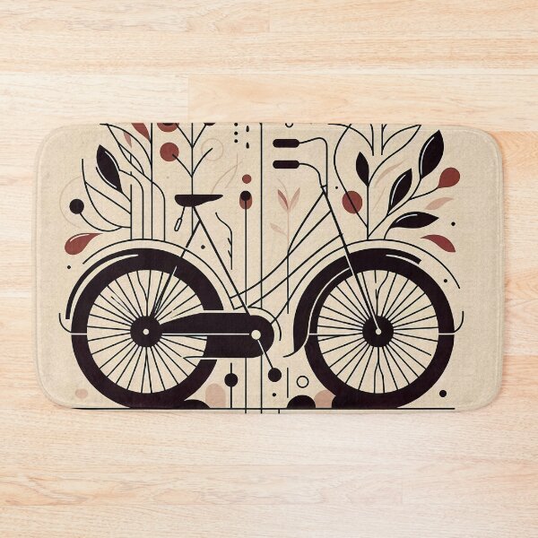 Item preview, Bicycle Among Leaves | Flowers | Minimalist Art | Linear Illustration designed and sold by GOATMATCH.