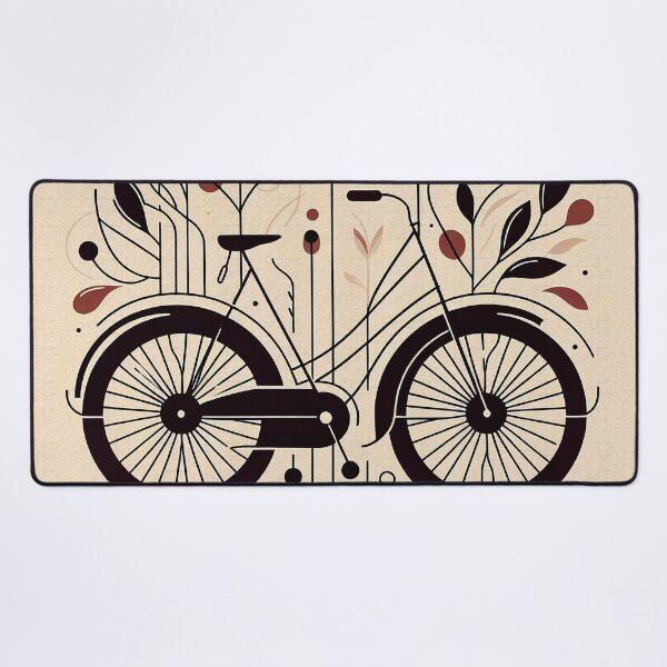 Item preview, Bicycle Among Leaves | Flowers | Minimalist Art | Linear Illustration designed and sold by GOATMATCH.