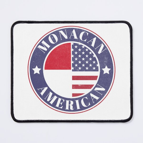 Item preview, Proud Monacan-American Badge - Monaco Flag designed and sold by chrisrivait.
