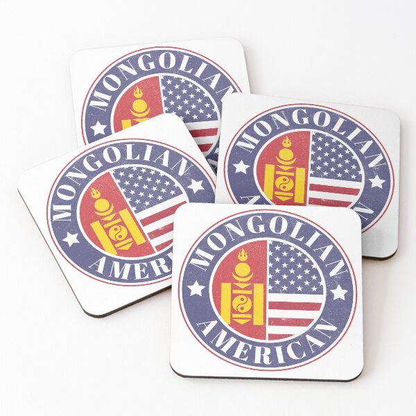 Item preview, Proud Mongolian-American Badge - Mongolia Flag designed and sold by chrisrivait.