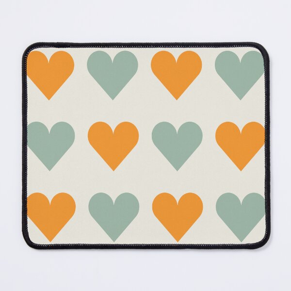 Item preview, Large ORANGE, MUTED GREEN & CREAM LOVE HEARTS designed and sold by RachelMacht.