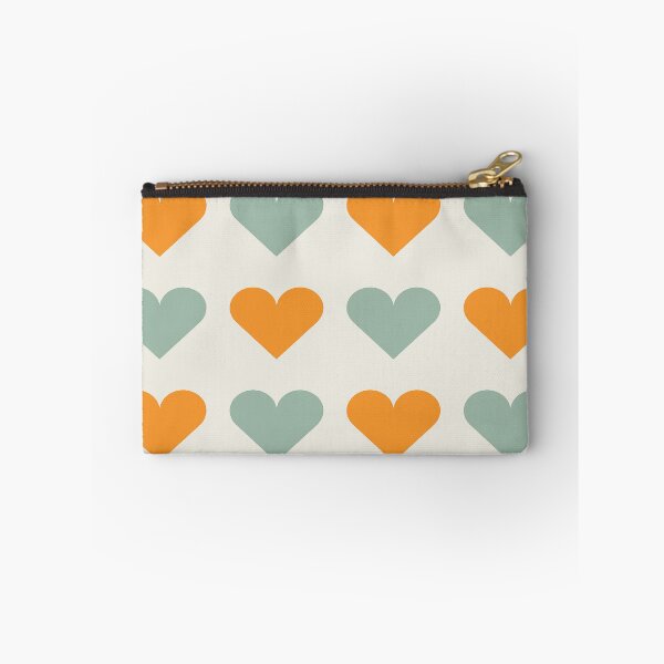 Item preview, Large ORANGE, MUTED GREEN & CREAM LOVE HEARTS designed and sold by RachelMacht.