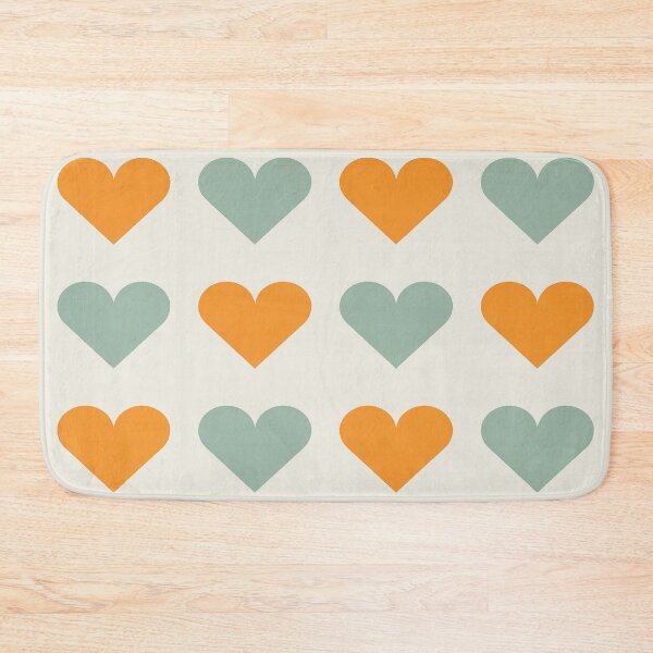 Item preview, Large ORANGE, MUTED GREEN & CREAM LOVE HEARTS designed and sold by RachelMacht.