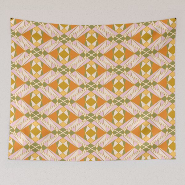 Item preview, Warm tones diamond geometry designed and sold by KaroLeenaDesign.