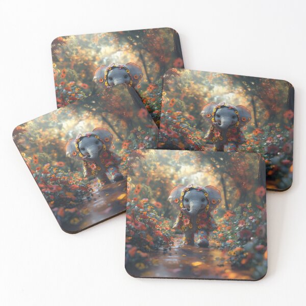 Item preview, The elephant and the power of flowers designed and sold by Plagesseart.