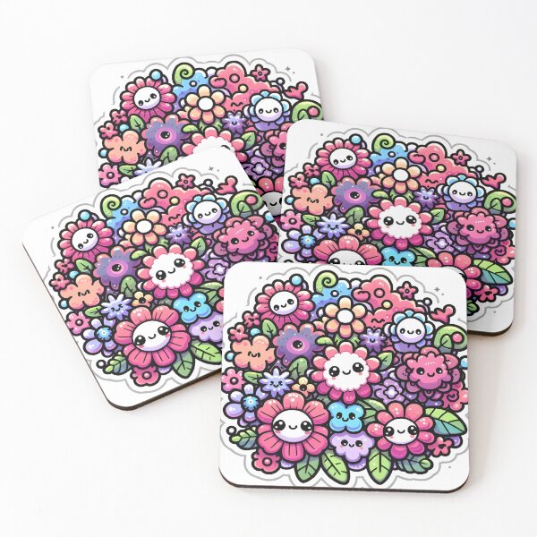 Item preview, Flower Floral Crown Heart Kawaii Character  designed and sold by ArtKae.