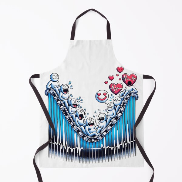 Item preview, Emotional Rollercoaster: ECG Ride with Quirky Characters designed and sold by 0penvimark.