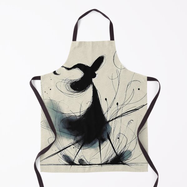 Item preview, Minimalist Line Art Woman in Dress and Hat | Black and White Silhouette designed and sold by GOATMATCH.