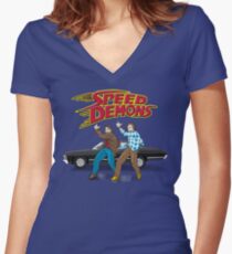 Speed Demons Women's Fitted V-Neck T-Shirt