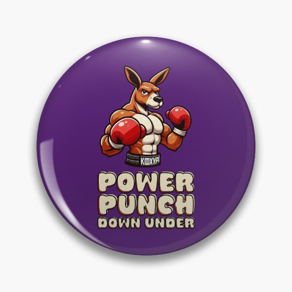 Item preview, Power Punch Down Under - Funny Kangaroo designed and sold by Teepot888.