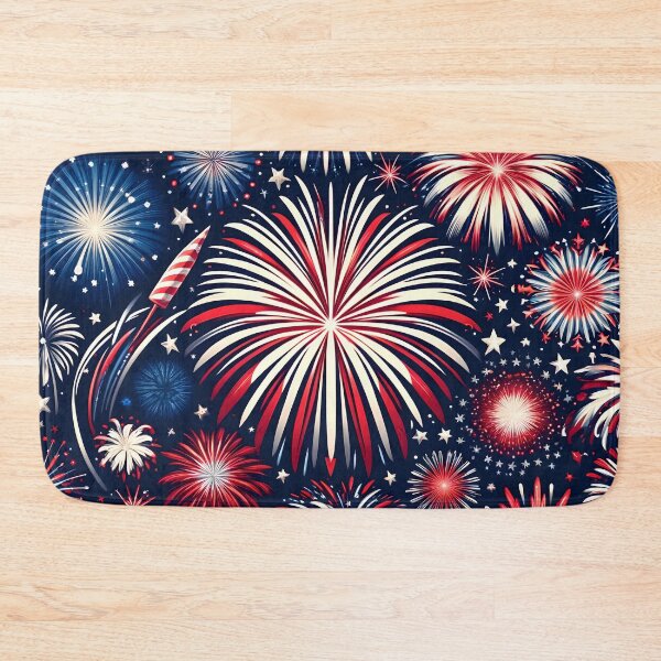 Item preview, 4th of July Fireworks Pattern Patriotic Red, White, and Blue Design designed and sold by StickaTime.