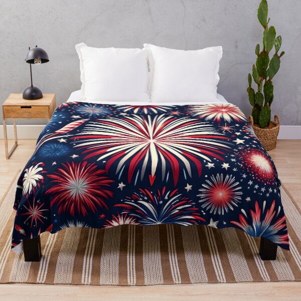 Item preview, 4th of July Fireworks Pattern Patriotic Red, White, and Blue Design designed and sold by StickaTime.