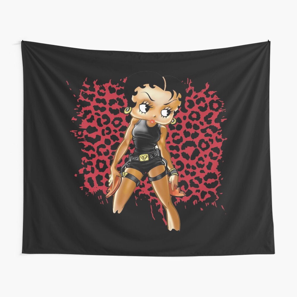 Red Cheetah Betty Boop Throw Blanket