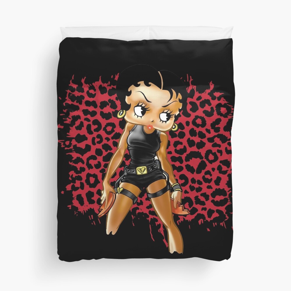 Red Cheetah Betty Boop Throw Blanket