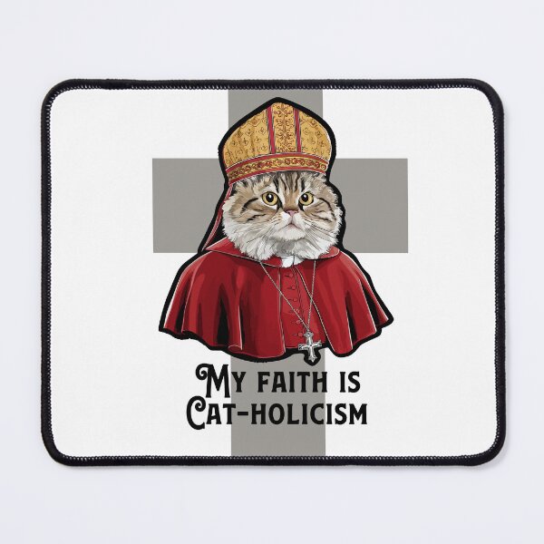 Item preview, A cat in the clothes of a Catholic priest. designed and sold by JoraArt.