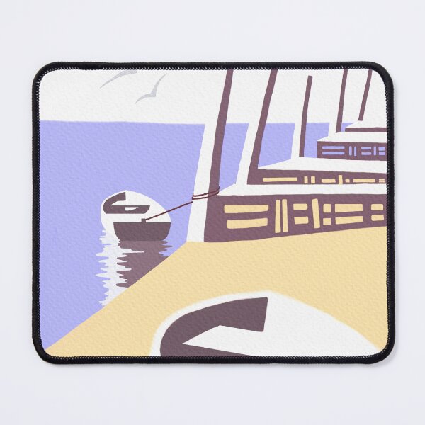 Item preview, art deco style jetty digital painting for charity designed and sold by JayTCee.