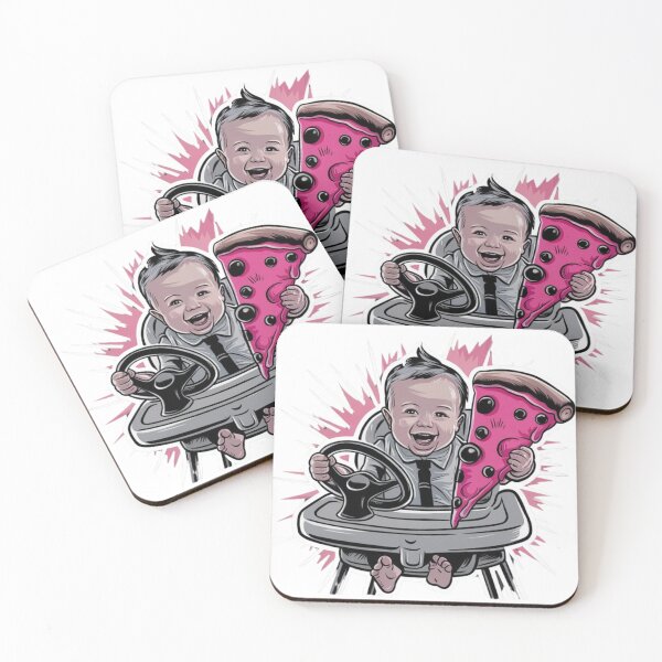 Item preview, Baby Driving holding a pizza designed and sold by Pizzarito Pizzolo.
