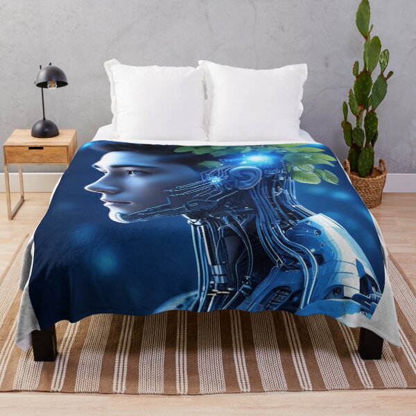 Item preview, Eco-Cyborg: Fusion of Nature and Technology Digital Art designed and sold by WhiteDoveArt.
