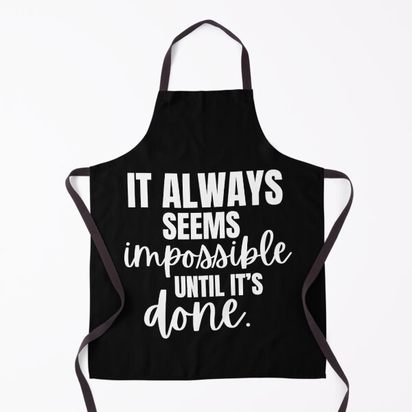 Item preview, It always seems impossible until it's done - inspirational quote designed and sold by EvergreenWhimsy.