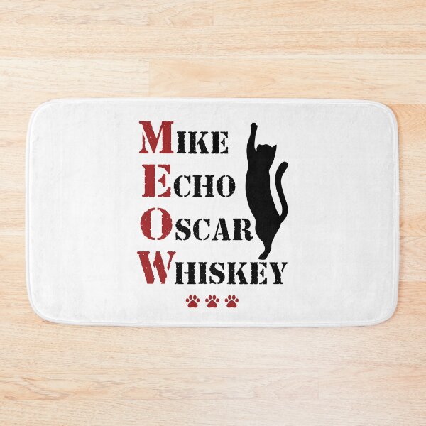 Item preview, Mike Echo Oscar Whiskey Meow Cat designed and sold by jaygo.