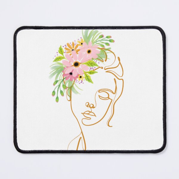 Item preview, Mujer con flores en el pelo designed and sold by okmultimedia.