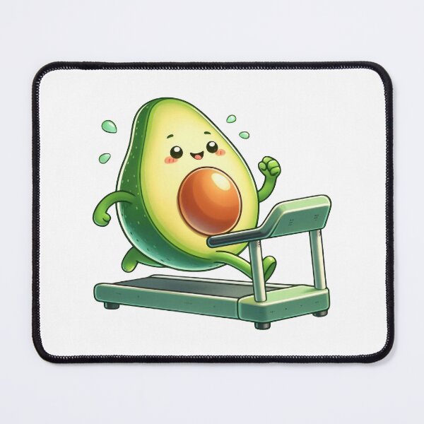 Item preview, Avo-Cardio Champ Fit Avocado Running on Treadmill designed and sold by RockyCreative.