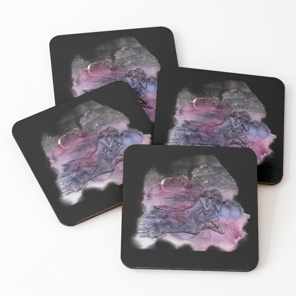 Item preview, Midnight mystic in light pink watercolor  designed and sold by MarigoldandLily.