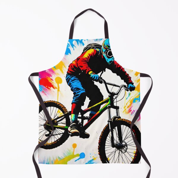 Item preview, Vibrant Airborne Adventure: Colorful MTB Rider Sending It designed and sold by GrizzlyCollective.