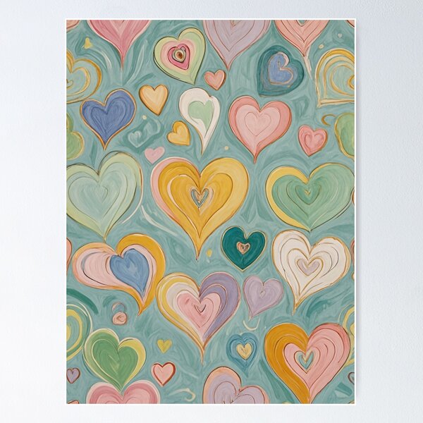 Item preview, Pastel Heart Delight: Whimsical Heart Design designed and sold by Lizetteh.