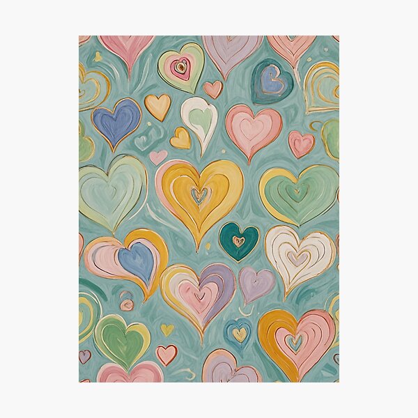 Item preview, Pastel Heart Delight: Whimsical Heart Design designed and sold by Lizetteh.